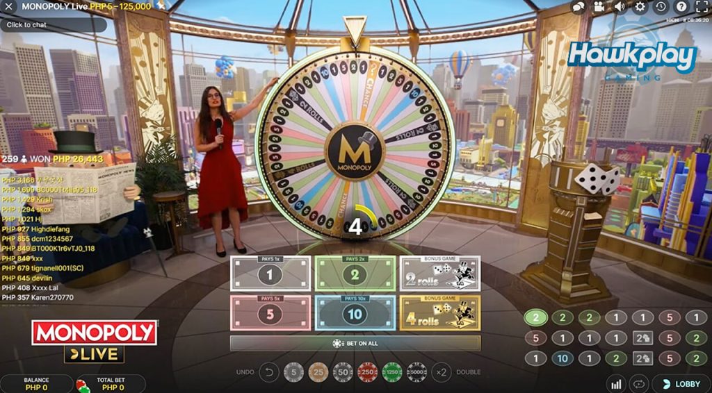big-money wheel and host